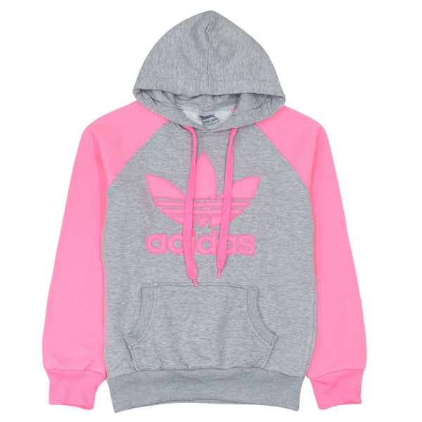 Adidas 90's Spellout Pullover Hoodie Medium Grey