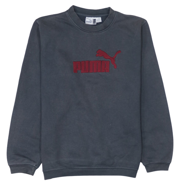 Puma 90's Spellout Crew Neck Sweatshirt XLarge Grey