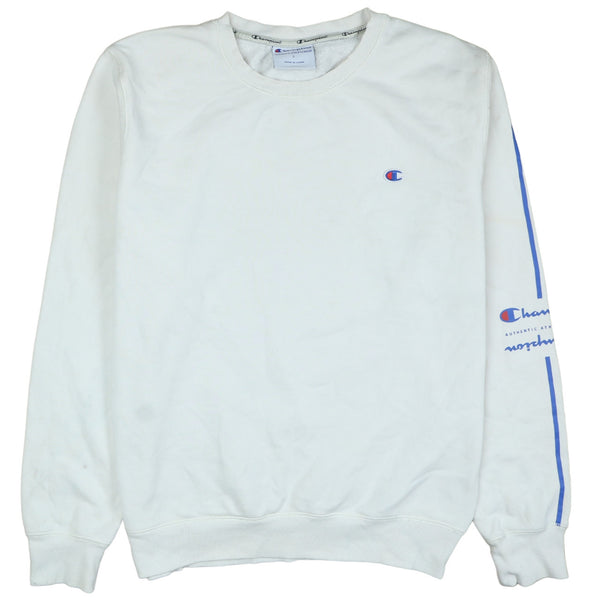 Vintage Champion 90's Heavyweight Crewneck Sweatshirt Large White