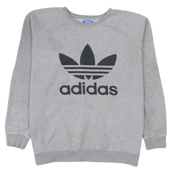 Adidas 90's Spellout Crew Neck Sweatshirt XLarge Grey