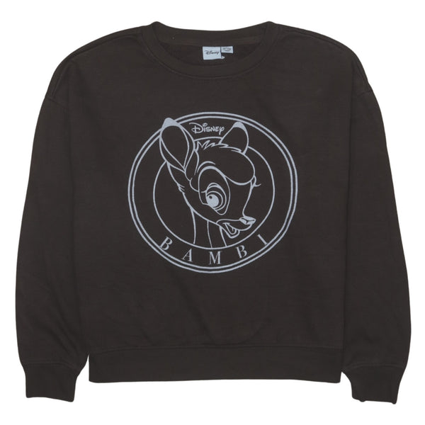 Vintage 90's Disney Bambi Brown Crew Neck Sweatshirt Small Cotton