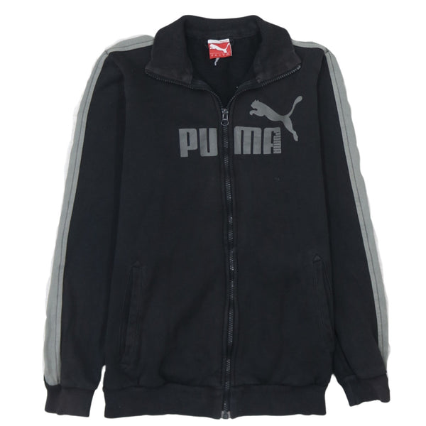 Puma 90's Spellout Full Zip Up Sweatshirt XLarge Black