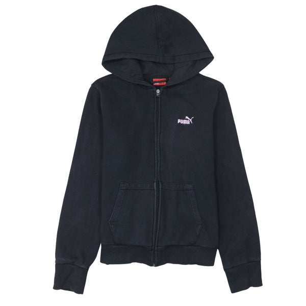 Puma 90's Lightweight Full Zip Up Hoodie Large Black