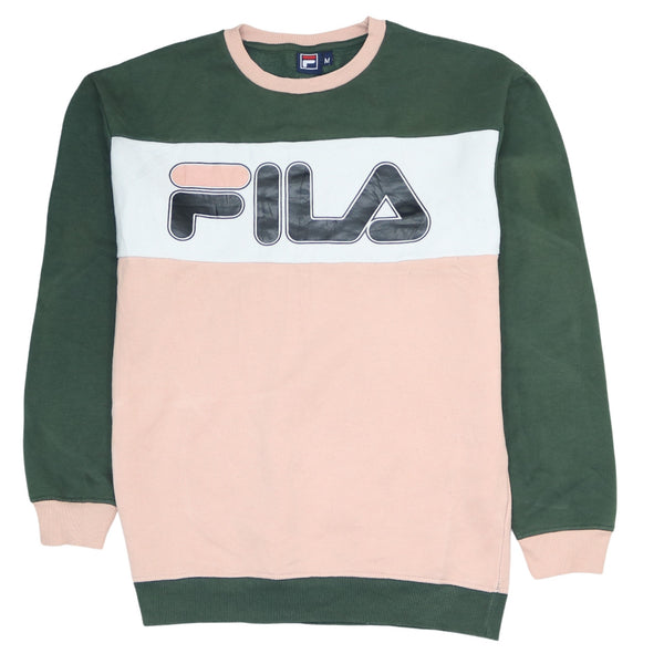 Fila 90's Spellout Crew Neck Sweatshirt Medium Green