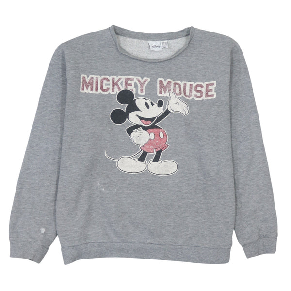 Vintage 90's Mickey Mouse Disney Crew Neck Sweatshirt XXLarge Grey