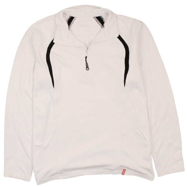 Vintage White 90's XL Heavyweight Quarter Zip Sweatshirt Mens