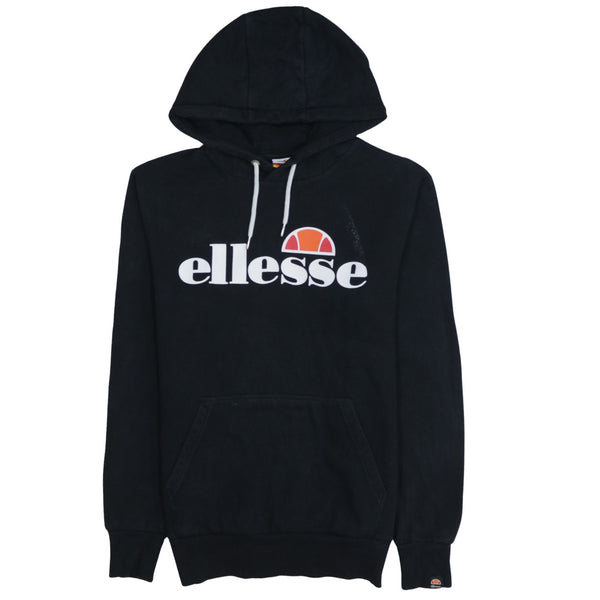 Ellesse 90's Spellout Pullover Hoodie Medium Black