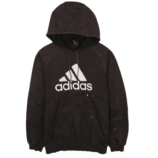 Adidas 90's Black Spellout Hoodie Medium, Retro Streetwear B Grade