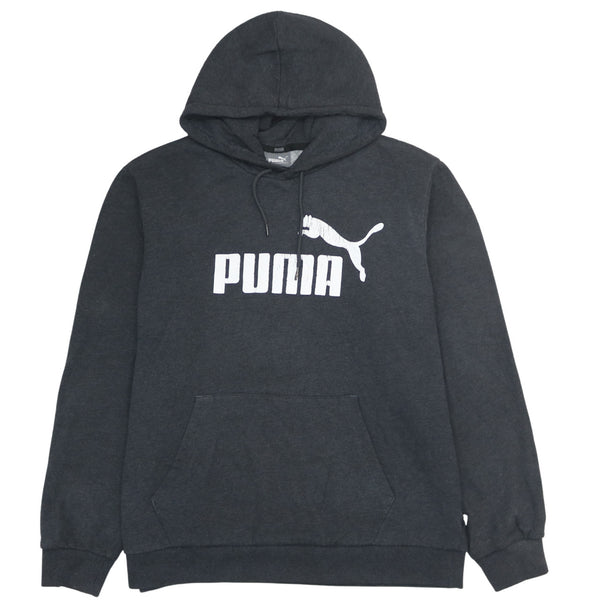 Puma Vintage 90's Spellout Pullover Hoodie Small Black