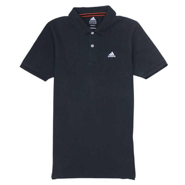 Adidas 90's Short Sleeves Quarter Button Polo Shirt Small Black