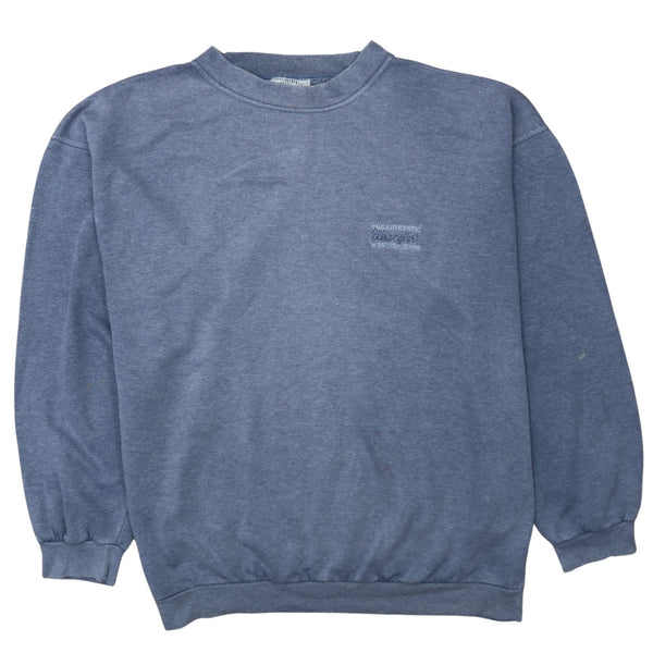 Wrangler 90s Lightweight Crew Neck Sweatshirt Men's XLarge Blue Cotton