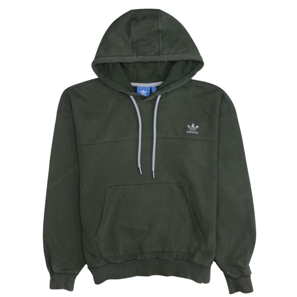 Adidas 90's Drawstring Pockets Pullover Hoodie Medium Green