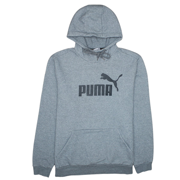Puma 90's Spellout Pullover Hoodie XLarge Grey