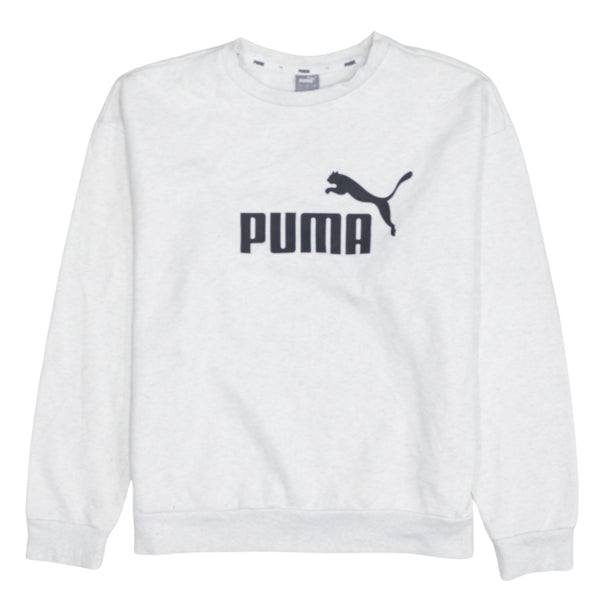 Puma 90's Spellout Crew Neck Sweatshirt Large Grey