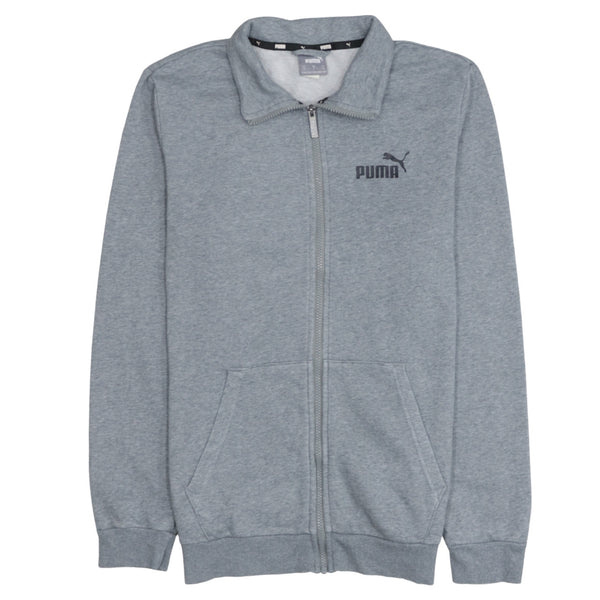 Puma 90's Lightweight Full Zip Up Sweatshirt Small Grey
