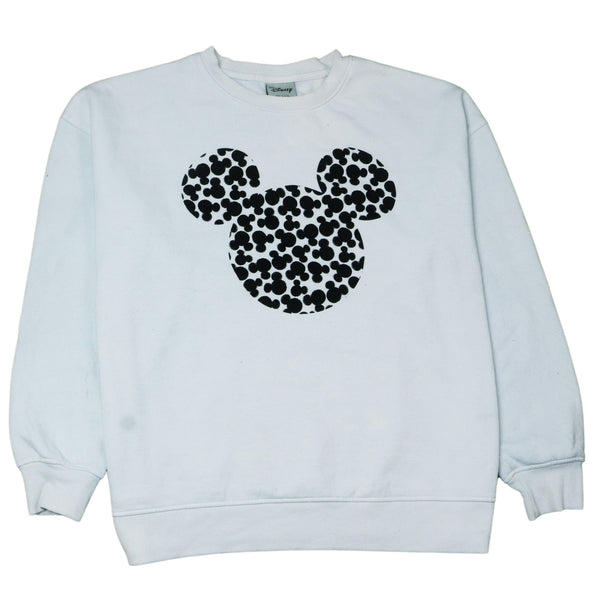 Vintage Disney 90s Mickey Mouse Crew Neck Sweatshirt Women's M White
