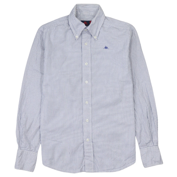 Kappa 90's Vintage Blue Long Sleeve Button Up Shirt XSmall