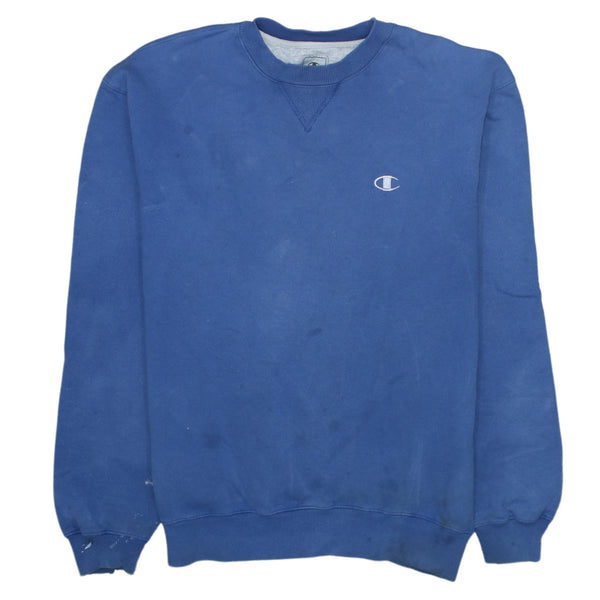 Champion 90's Lightweight Crew Neck Sweatshirt Medium Blue