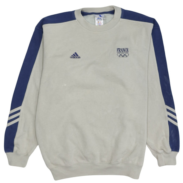 Adidas 90's Lightweight Crew Neck Sweatshirt Medium Beige Cream