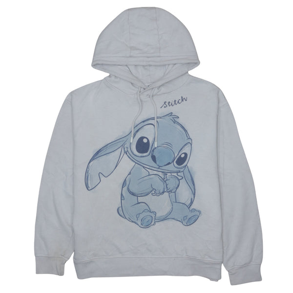 Disney Stitch 90's Vintage Grey Pullover Hoodie Small Cotton