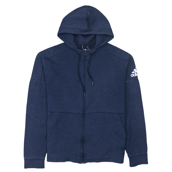 Adidas 90's Lightweight Full Zip Up Hoodie Medium Navy Blue