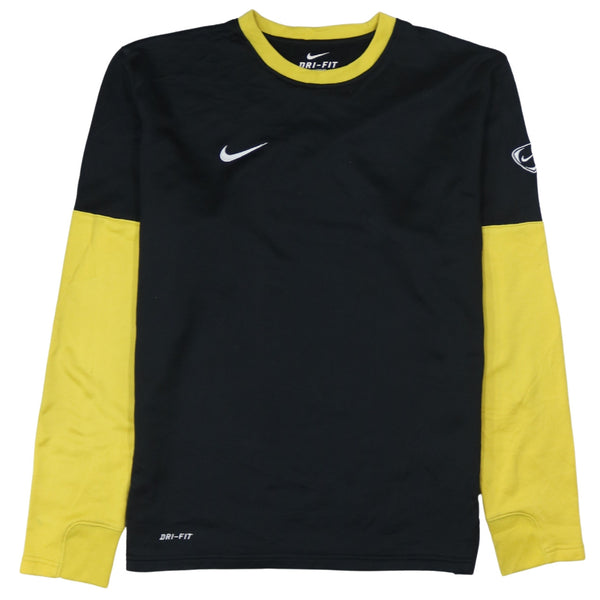 Nike 90's Black Swoosh Crew Neck Sweatshirt Men's Large Cotton