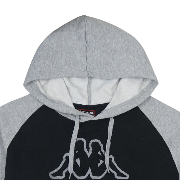 Vintage Kappa 90's Grey Spellout Pullover Hoodie XXLarge (2XL)