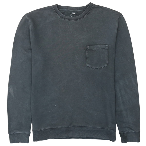 H&M Vintage 90's Black Crew Neck Sweatshirt Men's Medium