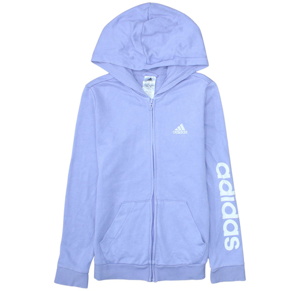Adidas 90's Drawstring Pockets Full Zip Up Hoodie XSmall Purple