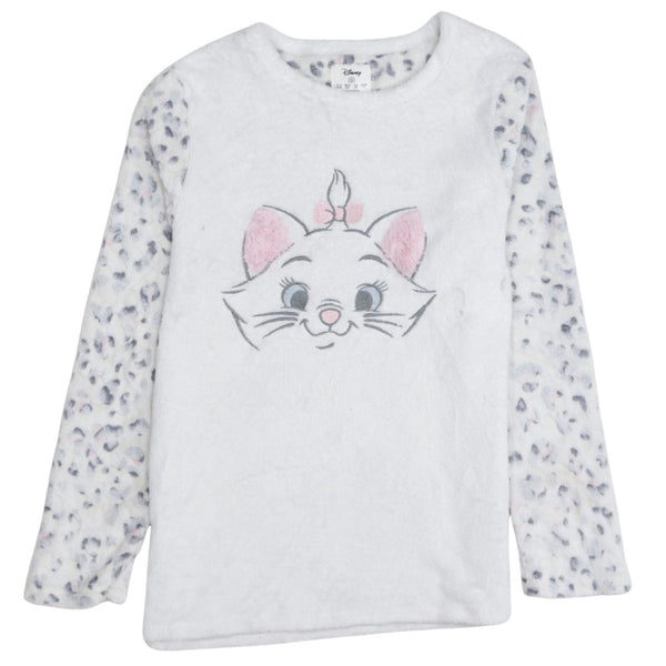 Disney 90's Marie Crew Neck Sweatshirt Small White