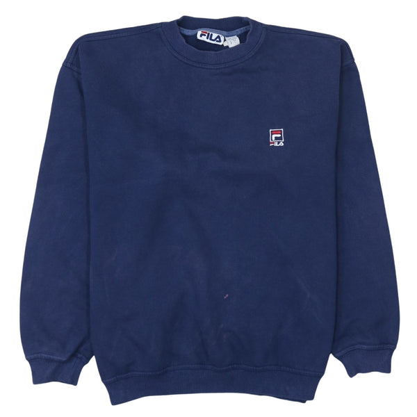Fila 90's Lightweight Crew Neck Sweatshirt Large Navy Blue