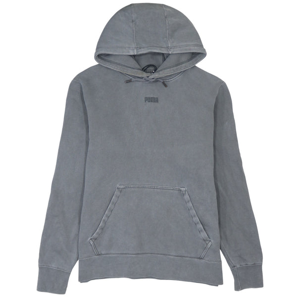 Puma 90's Vintage Grey Drawstring Hoodie Pullover Men's Medium