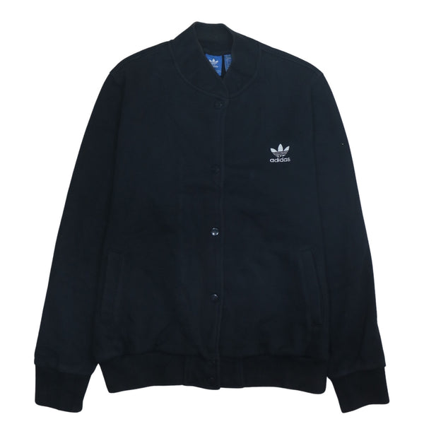 Adidas 90's Heavyweight Button Up Sweatshirt XLarge  Black
