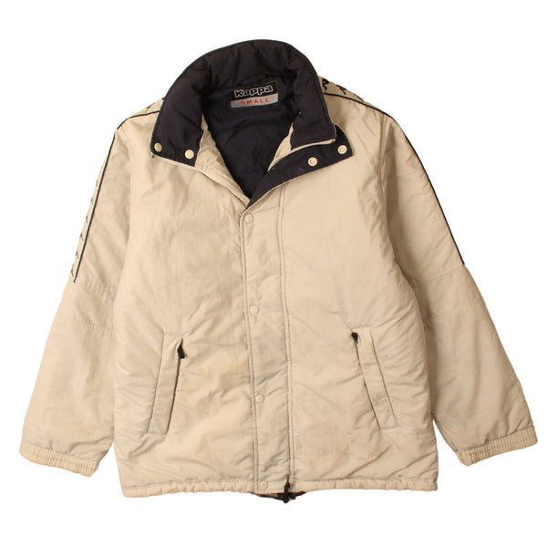 Kappa 90's Heavyweight Full Zip Up Windbreaker Small Beige Cream