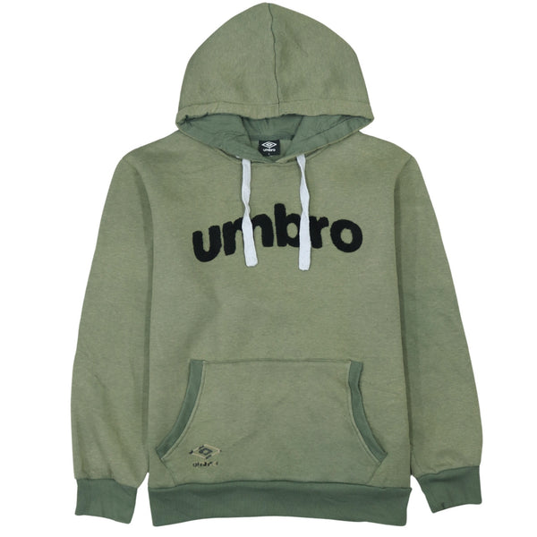 Vintage Umbro 90's Green Spellout Pullover Hoodie Men's Large