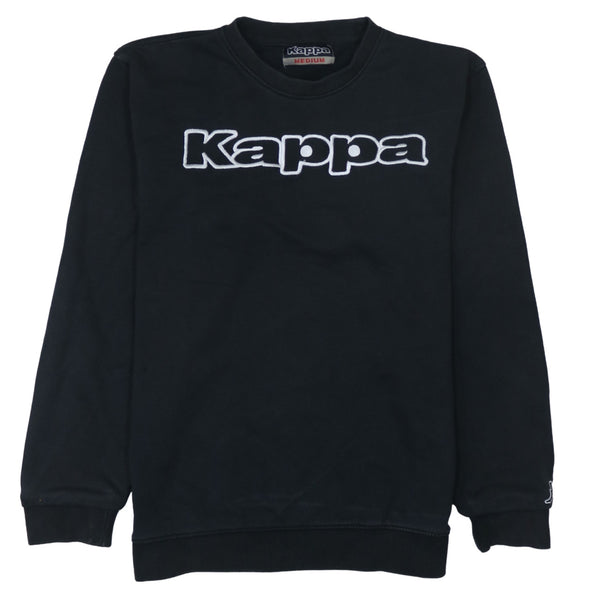 Kappa 90's Spellout Crew Neck Sweatshirt Medium Black
