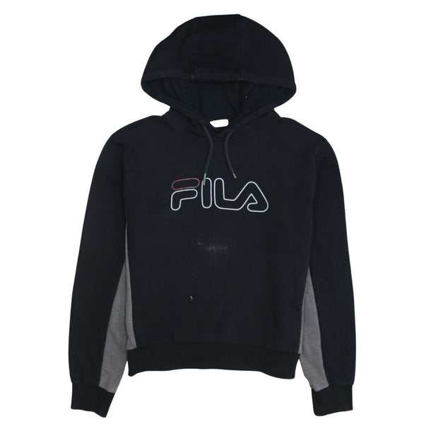Fila 90's Spellout Pullover Hoodie Medium Black