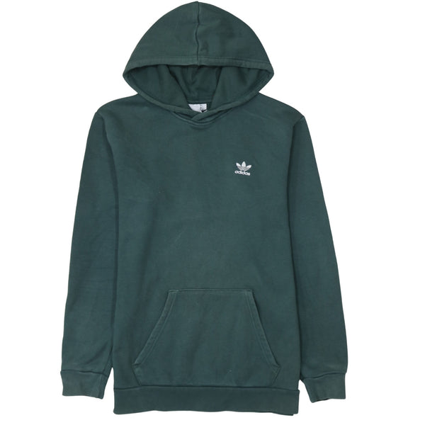 Adidas 90's Drawstring Pockets Pullover Hoodie Medium Green
