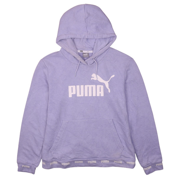Puma 90's Spellout Purple Pullover Hoodie Women's XLarge Vintage