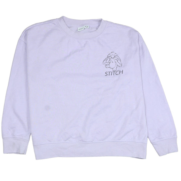 Disney 90's Lilo & Stitch Purple Crew Neck Sweatshirt Small Size
