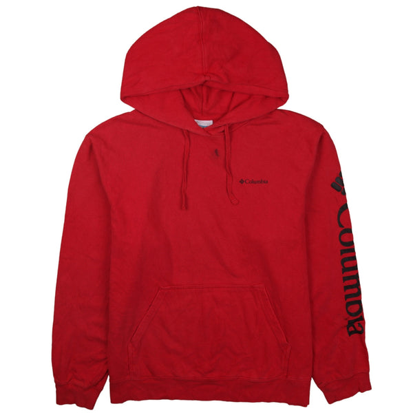 Columbia 90's Drawstring Pockets Pullover Hoodie Large Red