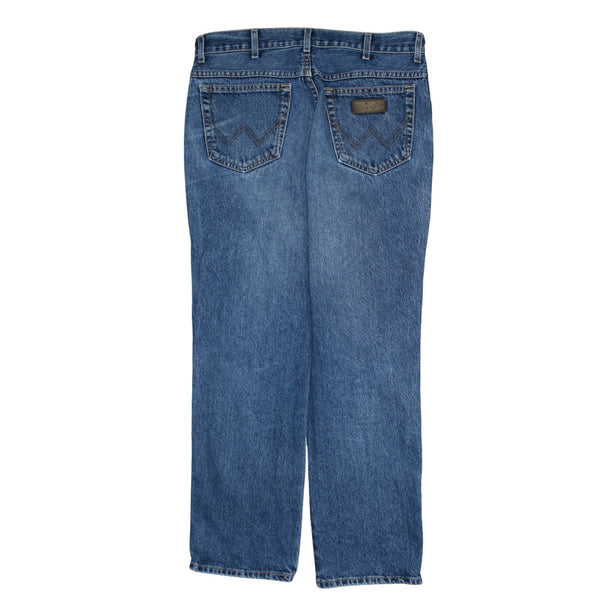 Wrangler 90's Lightwash Straight Leg Baggy Jeans / Pants 36 Navy Blue