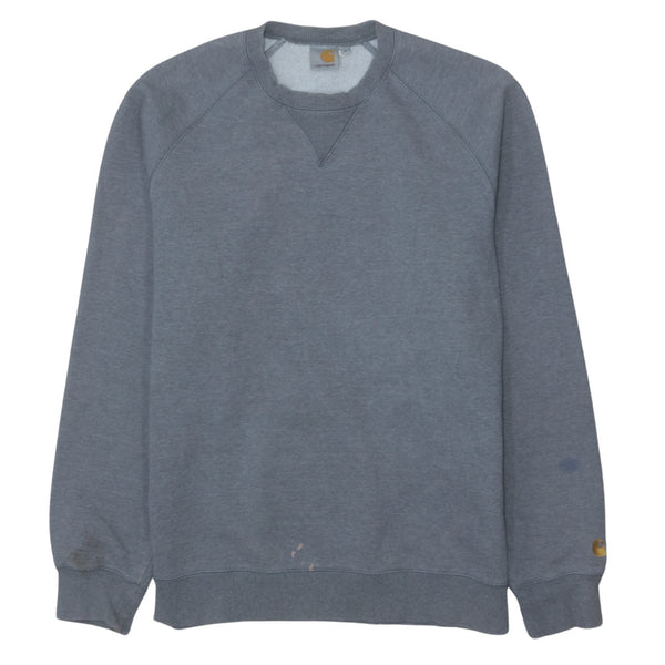 Carhartt 90's Plain Crew Neck Sweatshirt Large Grey