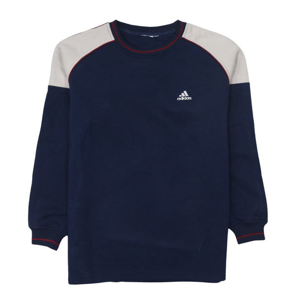 Adidas 90's Lightweight Crew Neck Sweatshirt Medium  Navy Blue