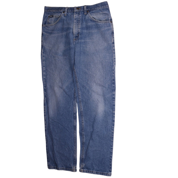 Lee 90's Blue Men’s 36 Regular Fit Straight Leg Baggy Jeans