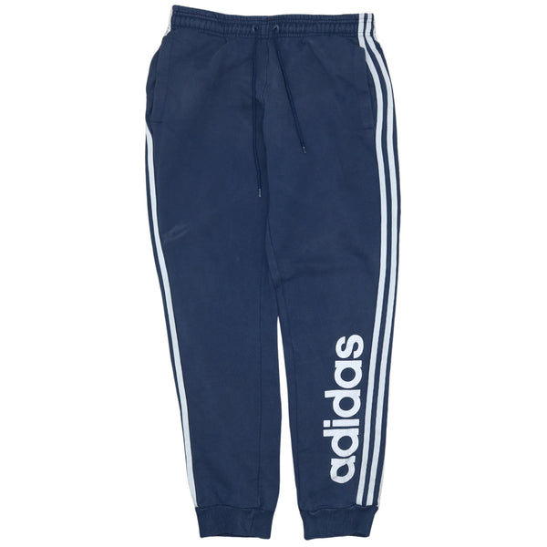 Adidas 90's Tracksuit Elasticated Waistband Drawstrings Joggers / Sweatpants 36 Navy Blue