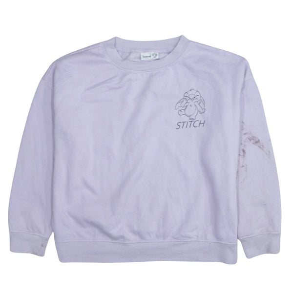 Disney 90's Stitch Purple Crew Neck Sweatshirt Women's Medium