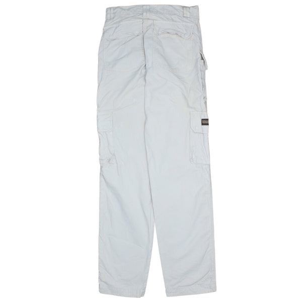 Retro 90's Beige Cream Cargo Pockets Baggy Trousers - Men's Medium