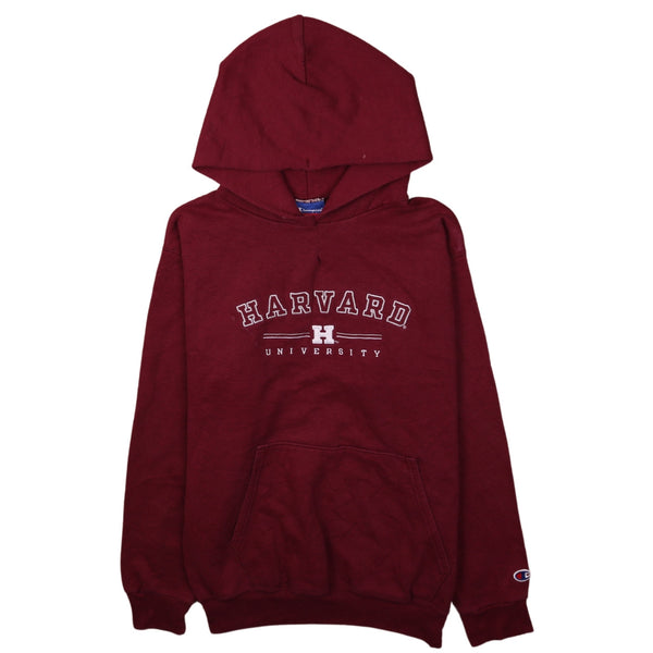 Vintage Champion 90s Harvard University Hoodie Small Pullover Red
