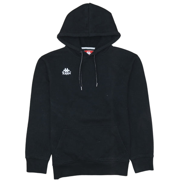 Kappa 90's Drawstring Pockets Pullover Hoodie Small Black